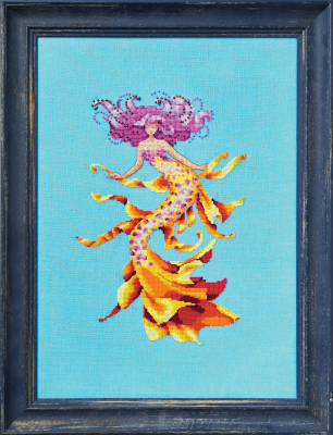(image for) North Atlantic Mermaid Seven Seas Mermaids Cross Stitch Chart